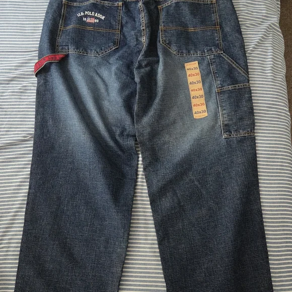 Mens U.S. Polo Assn Authentic Baggy Jeans Dark Wash‎ Denim 40x30 New with Tags - Picture 4 of 8